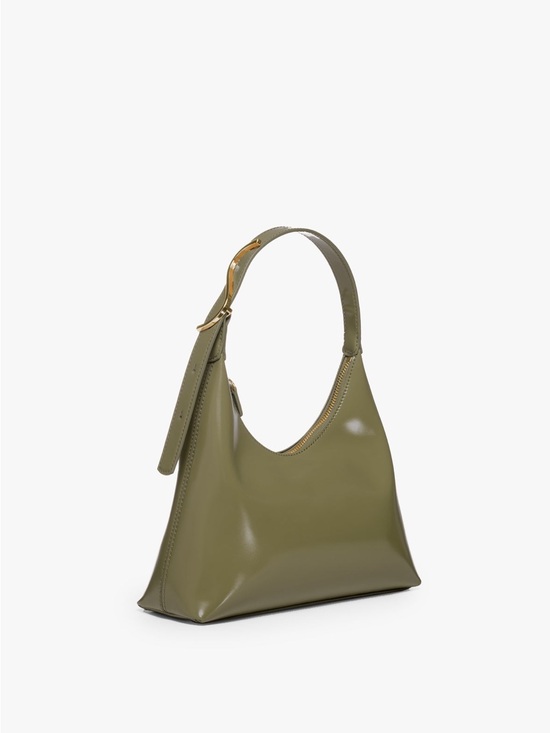 STAUD Handbags - STAUD | Scotty Leather Shoulder Bag (Olive Green)